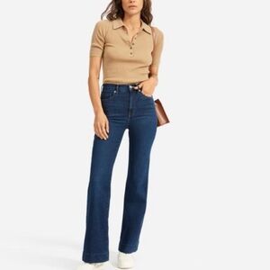 Everlane Modern High Rise Flare Jean, Dark Blue Wash